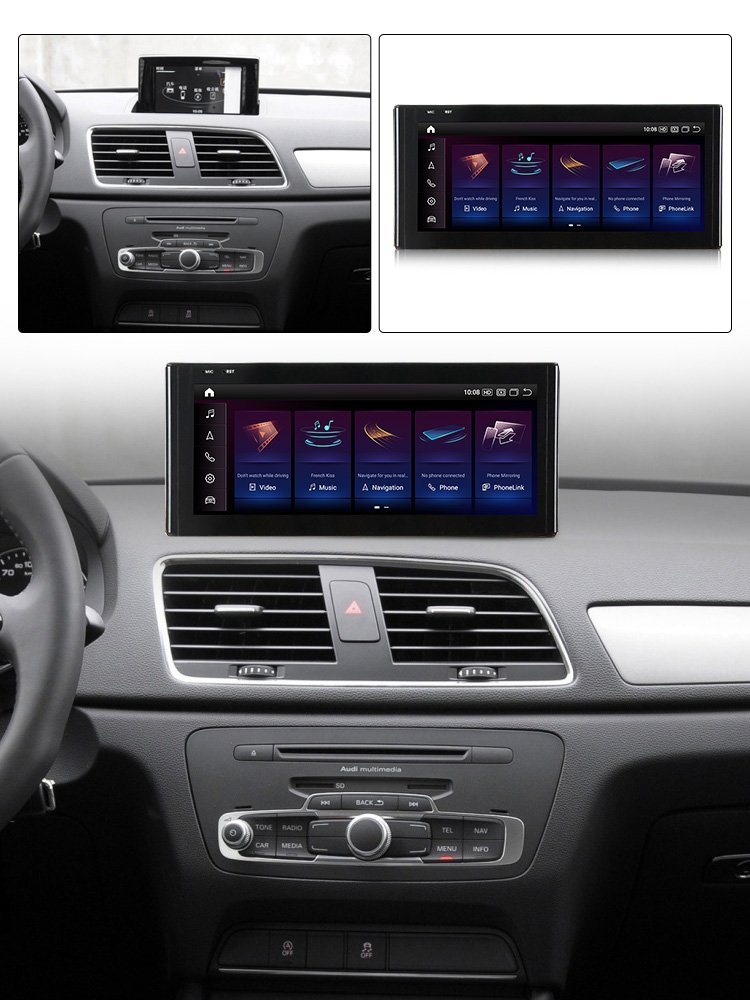 Navifly Newest Android Touch Screen car audio system for Audi Q3 2013-2019 Support Voice Control DVR Rear cam OBD TPMS