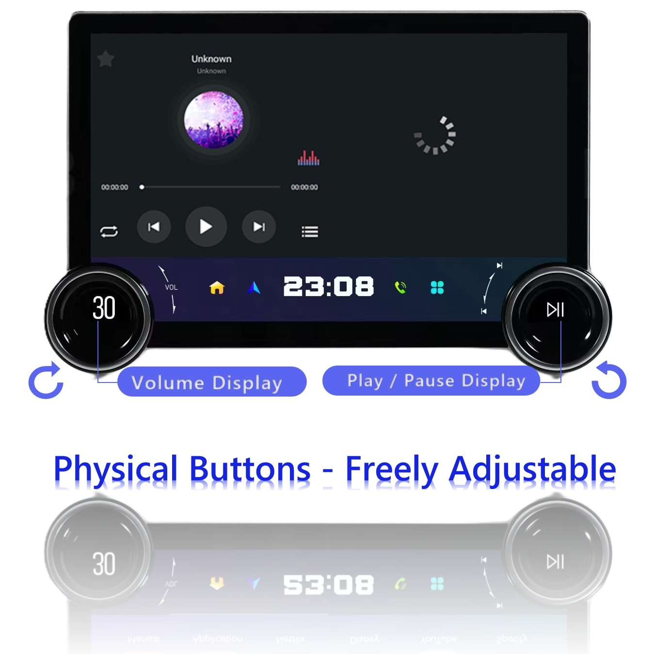 Zmecar New Hot 2K HD QLED Touch Screen 8-Core Carplay Android Auto Diamond 2k DSP Car Stereo USB BT GPS Car DVD player