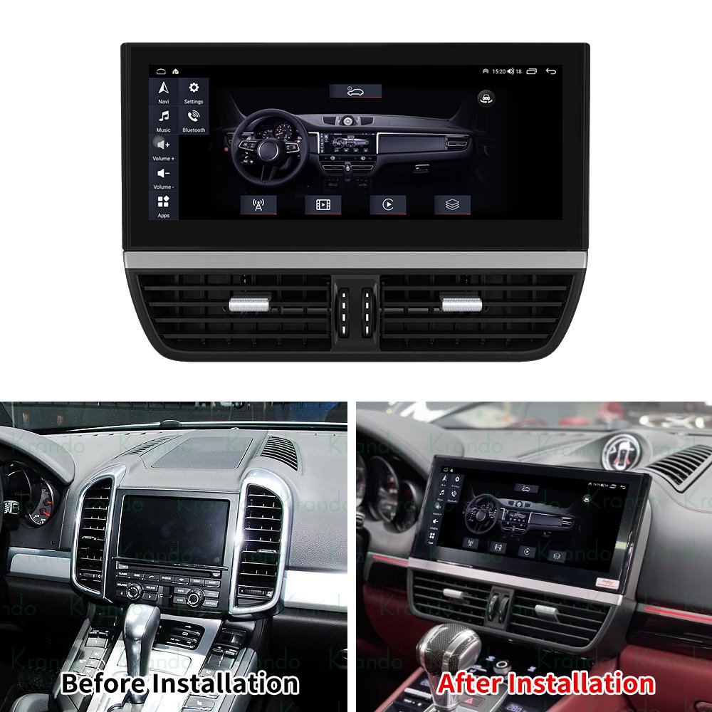 Krando 12.3" Car Navigation for Porsche Cayenne 2010 - 2016 Android Auto Head Unit Support Playstore 4G Network WIFI GPS Map