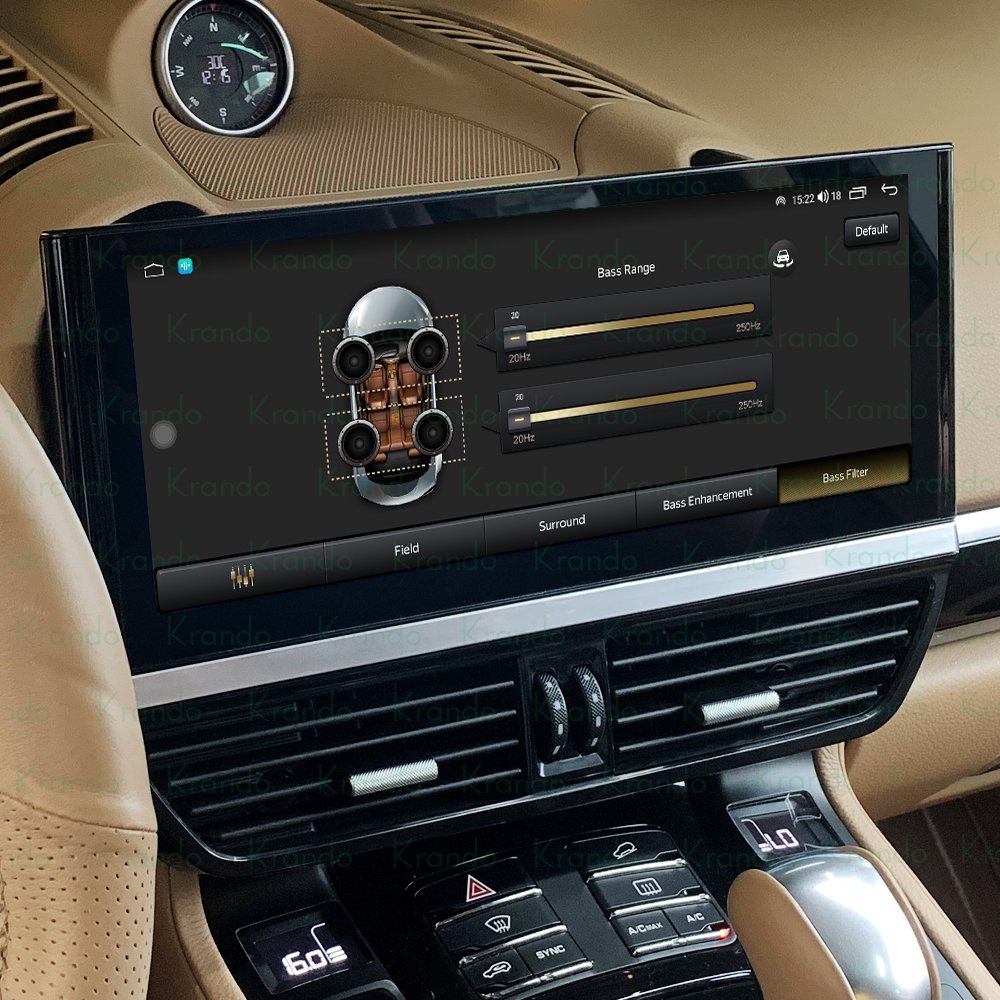 Krando 12.3" Car Navigation for Porsche Cayenne 2010 - 2016 Android Auto Head Unit Support Playstore 4G Network WIFI GPS Map