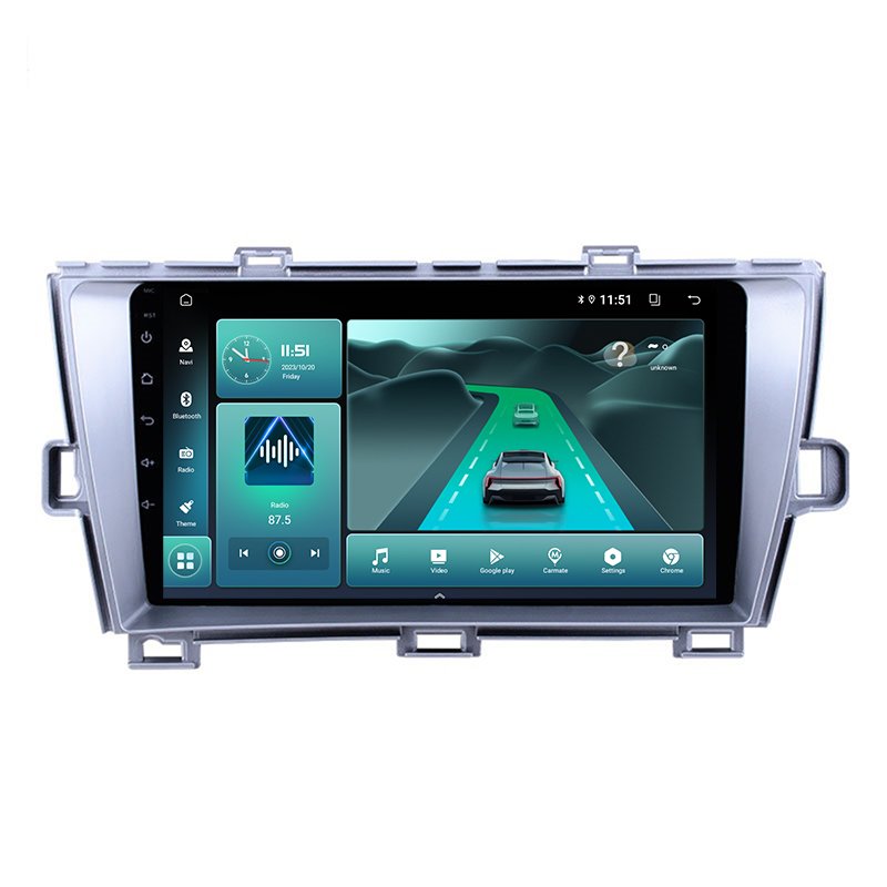 Android 10.0 Car DVD Multimedia Player 2+32GB Car Radios GPS Navigation For Toyota Prius 2009-2015 Frame 2 Din Stereo