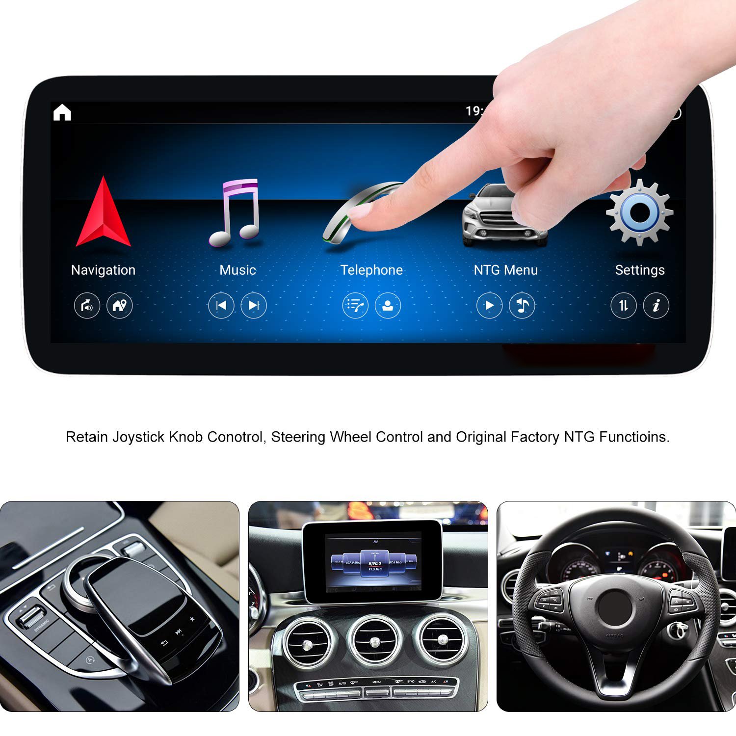 DVD Player IPS Touch Screen Car GPS Car Radio Apple HD Display Carnavi Multimedia for Mercedes W246 2011-2018 12.3 Inch 8 Core
