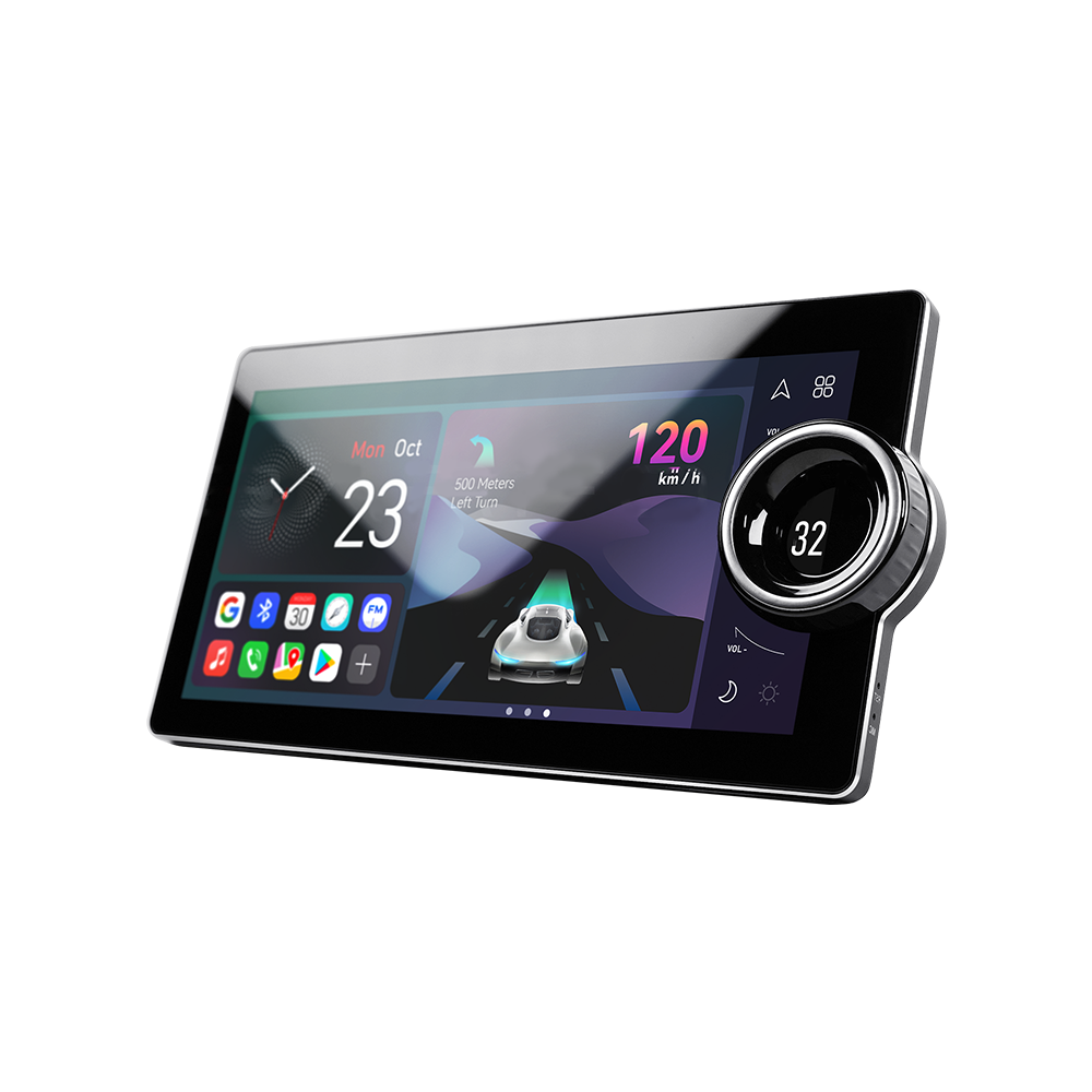 Universal Android 10.33 inch Single Knob Auto Radio Diamond Touch Screen Multimedia Stereo Support Wireless Carplay GPS BT Fm