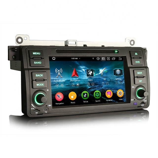Erisin ES6746B Android 13.0 Car Multimedia DVD Player for BMW E46 M3 Stereo Latest BT 5.0 Wireless CarPlay Auto GPS Radio