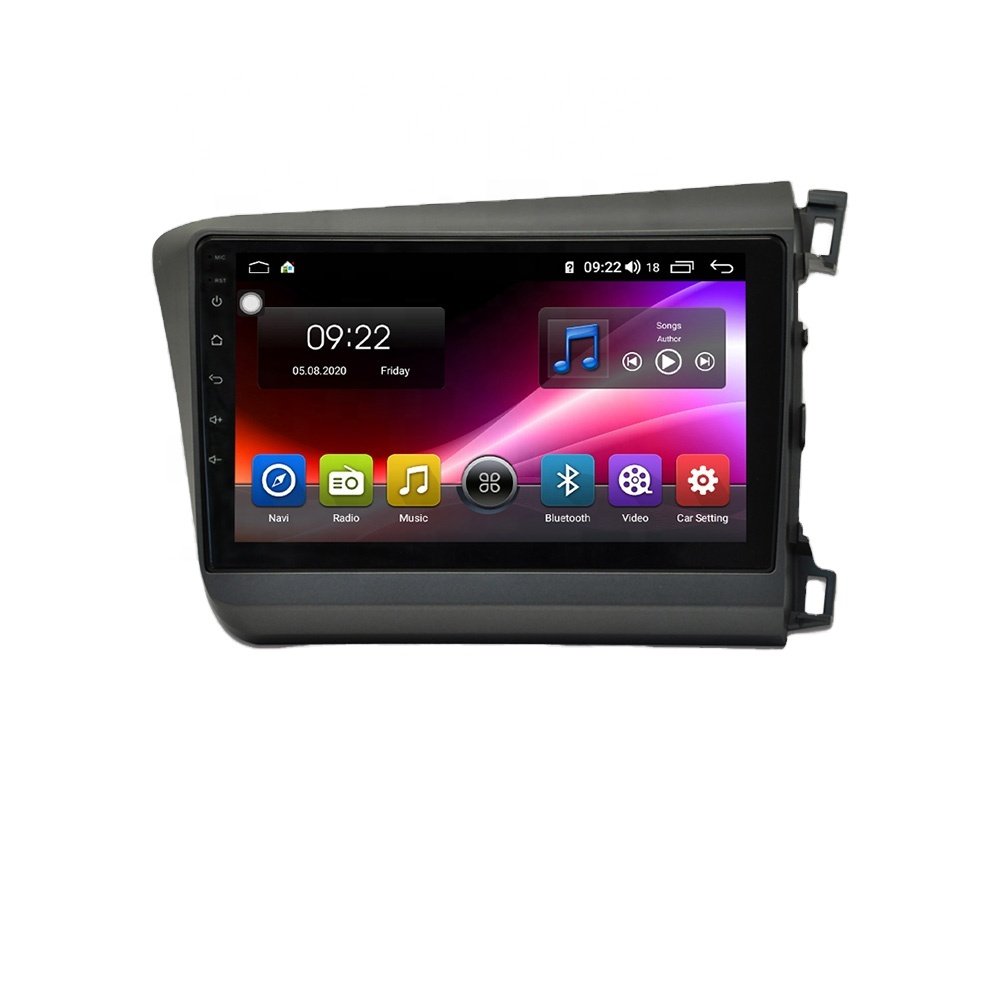 Supplier Hot Android 10 Car Stereo 6G+128G GPS Navigation Multimedia Video Head Unit RDS for Honda Civic 9 2011-2015 Car dvd Player