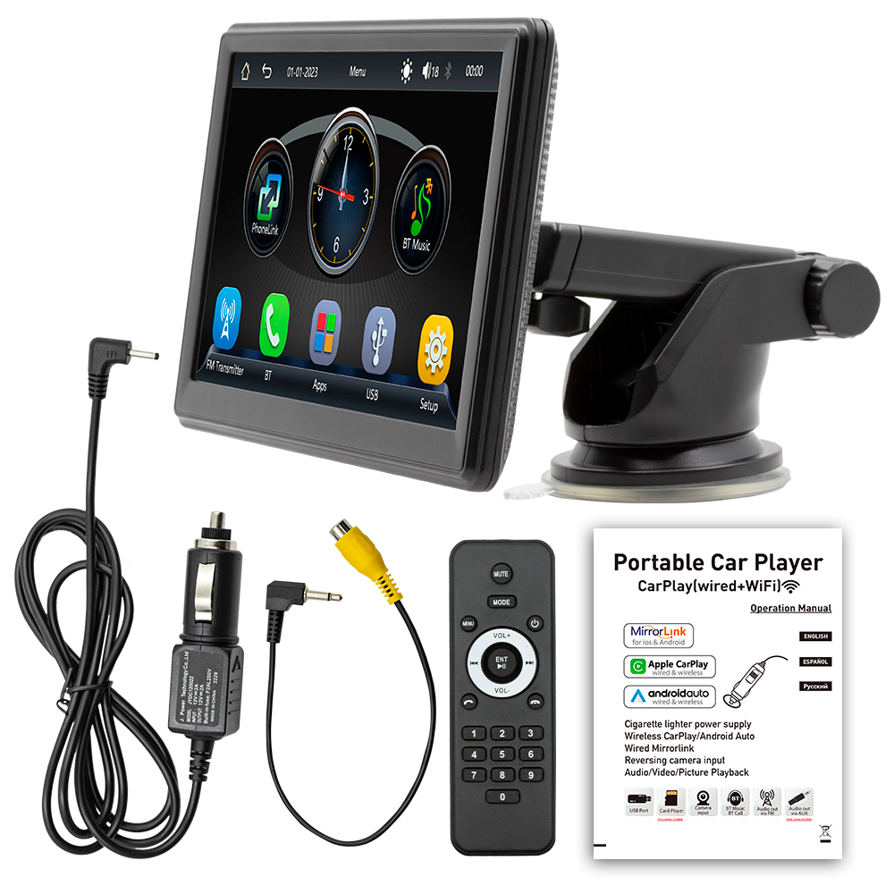 X500W 7 Inch Touch Screen Portable Car MP5 Player Wireless Carplay Android Auto FM BT TF/USB/ Car Stereo Voice Control