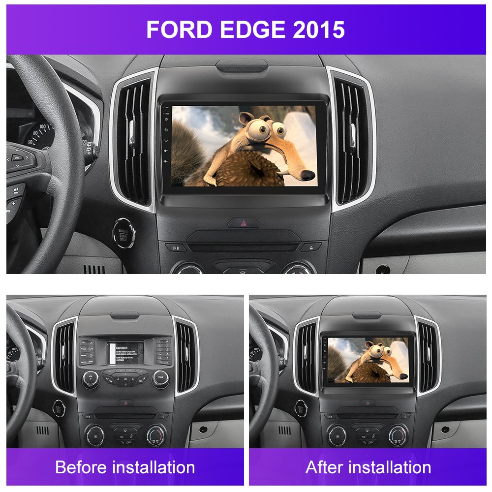 Podofo 9'' Car Radio Android Carplay Android Auto GPS RDS HIFI Support AHD Cam For Ford 2015 EDGE