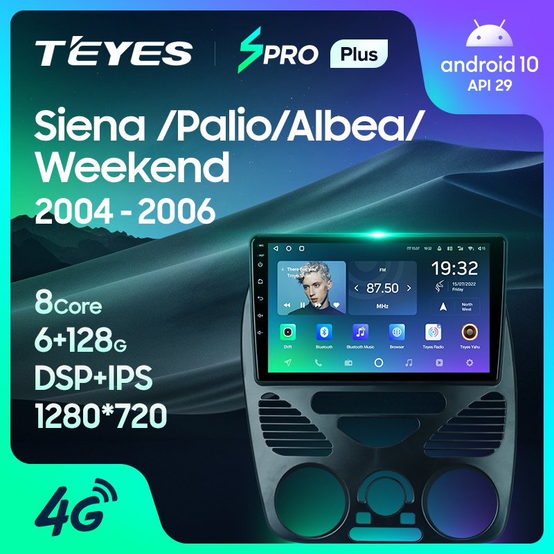 TEYES SPRO PLUS Car DVD Player For Fiat Siena Palio Albea Weekend 2004 - 2006 F1 F2 Auto Electronics Car Radio Car DVD Player