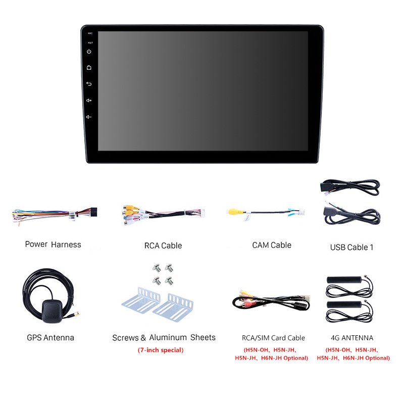 7 inch touch screen car android screen car dvd player pantallas android para auto movil wifi ahd bt gps navigation