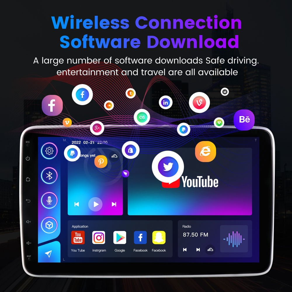 10.36Inch Carplay and Android Auto car screen android play Audio Stereo System Navigation Video DVD Player Android Car Radio