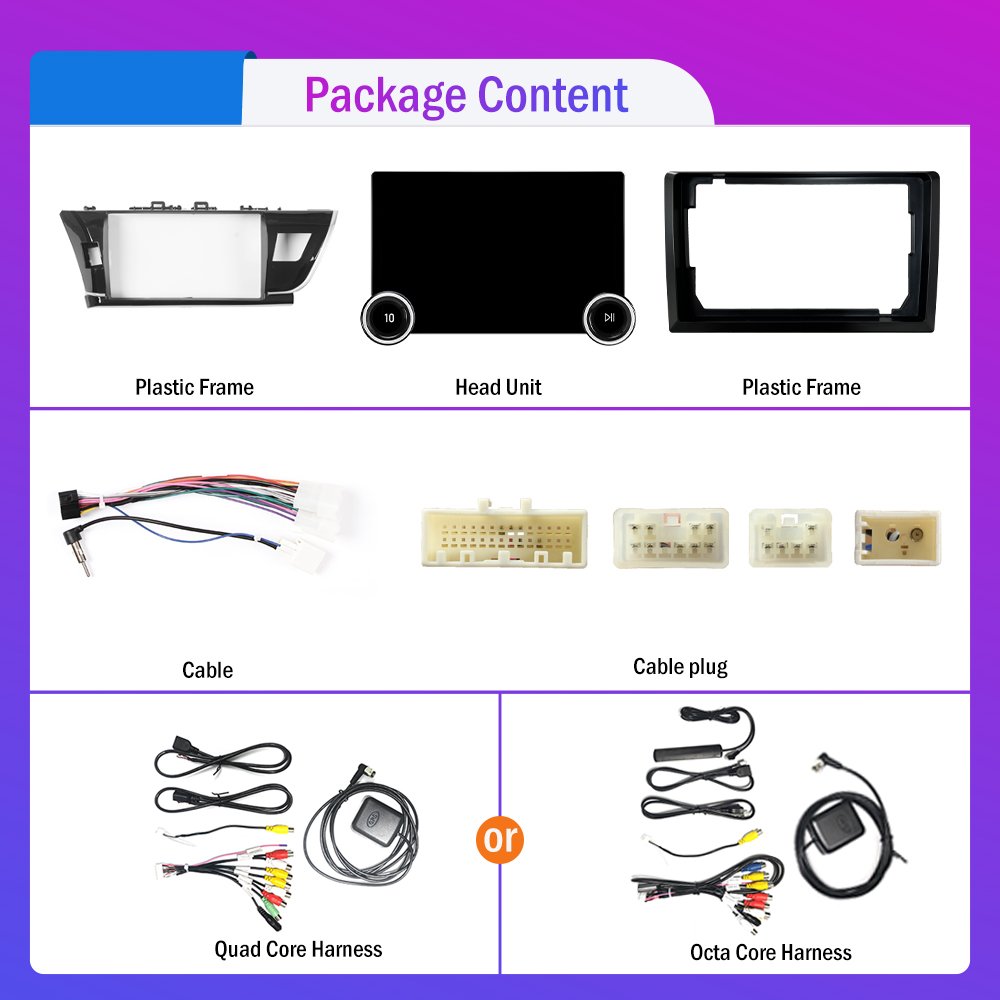 11.8Inch 2Din Android Car Radio For Toyota Corolla 2014-16 Taiwan 2K QLED Screen Car Stereo Car DVD Player Carplay Android Auto