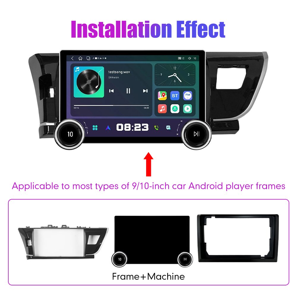 11.8Inch 2Din Android Car Radio For Toyota Corolla 2014-16 Taiwan 2K QLED Screen Car Stereo Car DVD Player Carplay Android Auto
