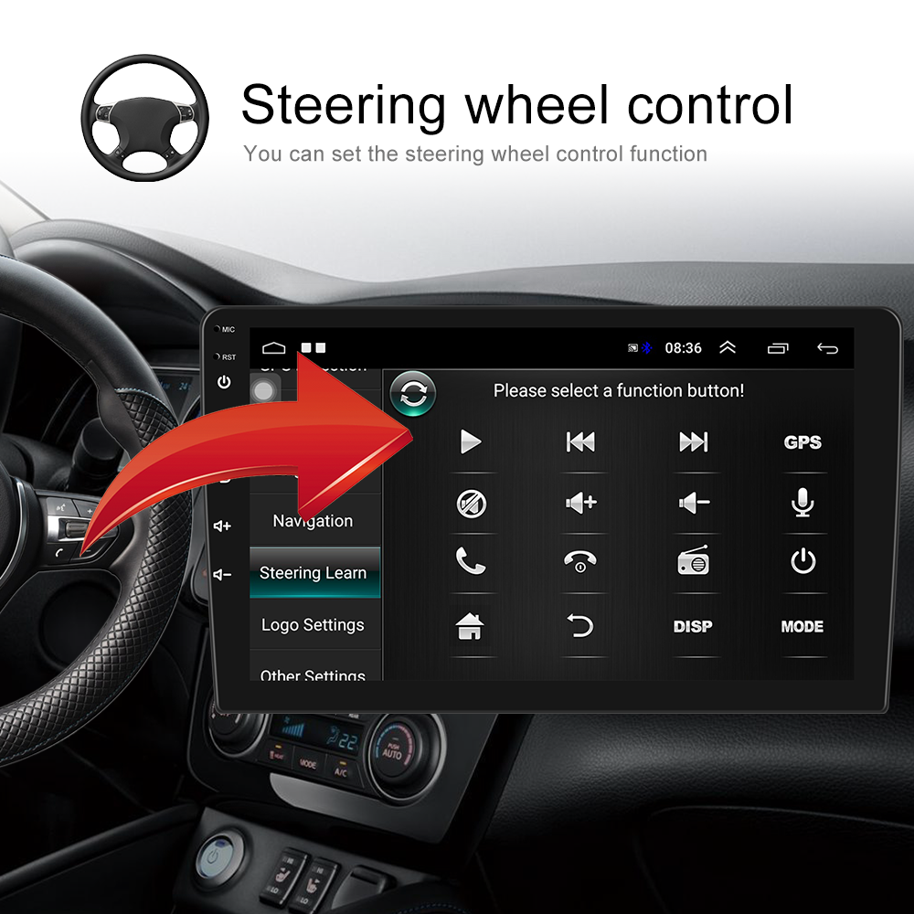 Podofo 9'' Android 13 Car Stereo 2+64G For Toyota AVENSIS 2015-2018 Car Radio Carplay Android Auto WIFI FM/RDS Factory