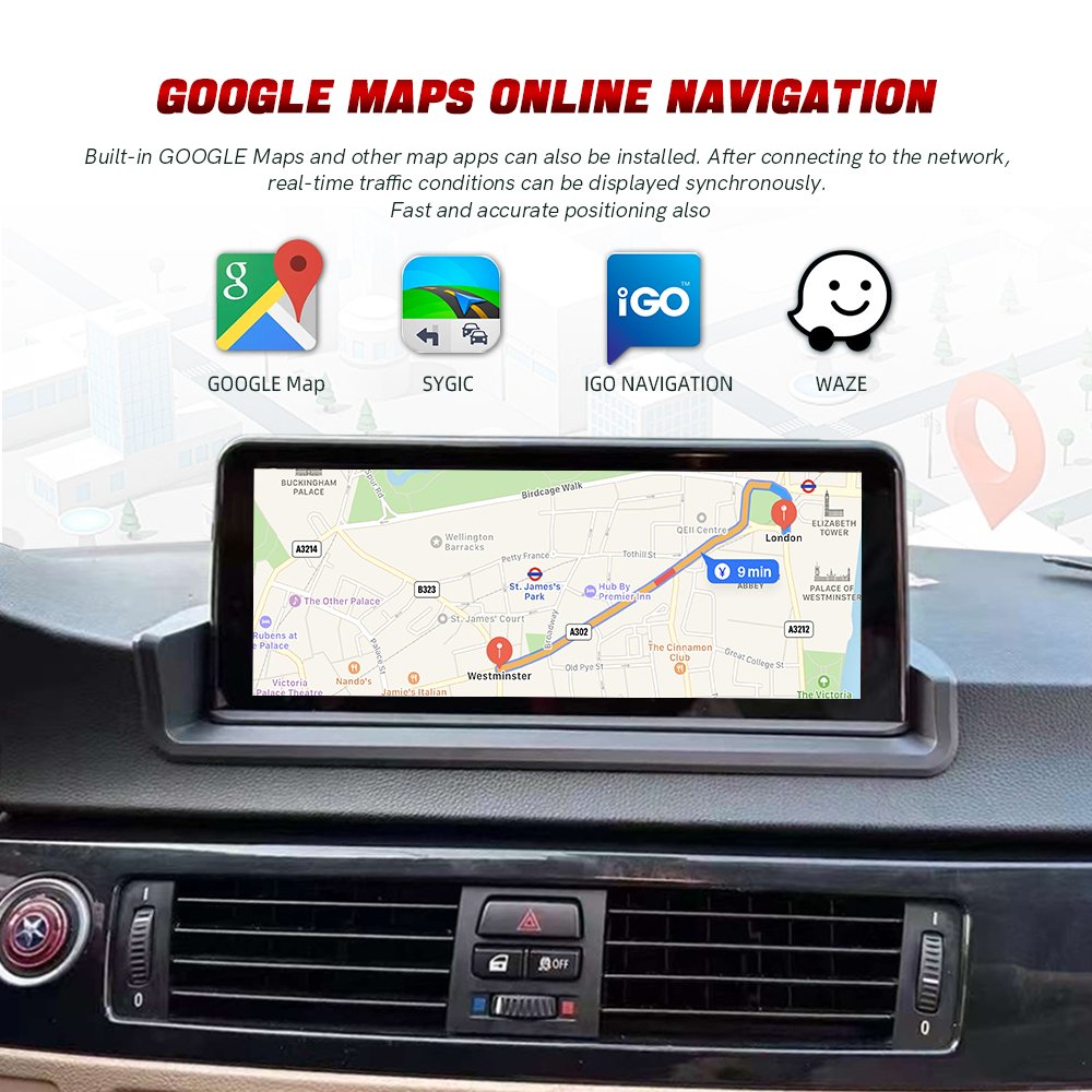 10.25 Inch Android 13 Screen Auto Carplay For Bmw 3 Series E90 320i 2006 2007 2008 2010 Bt Gps 4G Dsp Radio Car Dvd Player