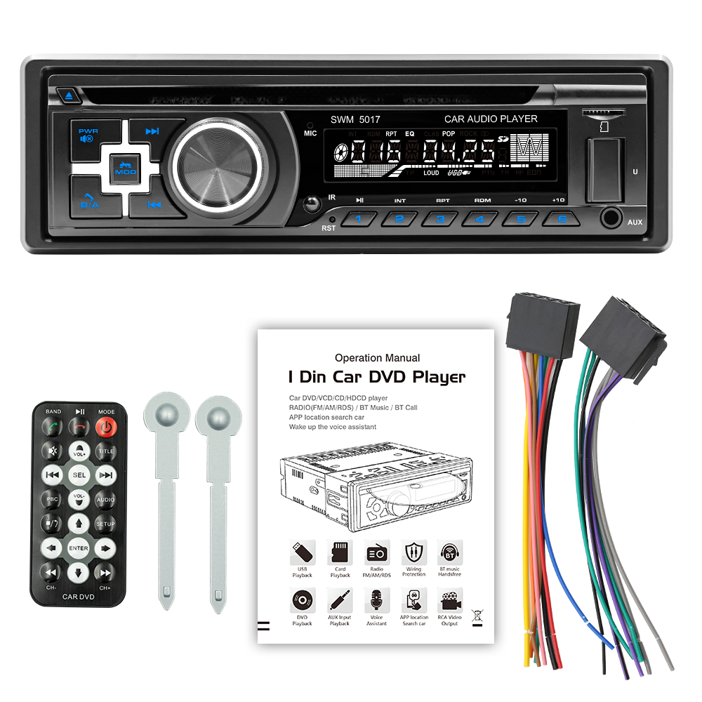 Bestree auto electronics car DVD player in dashdigital car dashboard assistant reproductor car radio stereos 1 din