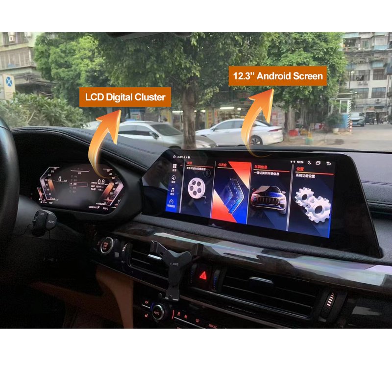 12.3 Inch Android Car dvd player touch screen radio gps navigation carplay For Bmw X5 F15 X6 F16 2014-2017