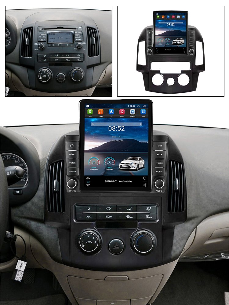 MEKEDE 8+128G BT RDS GPS IPS stereo android For Hyundai i30 2007-2012 360 camera car-play+auto key lights Car DVD Player
