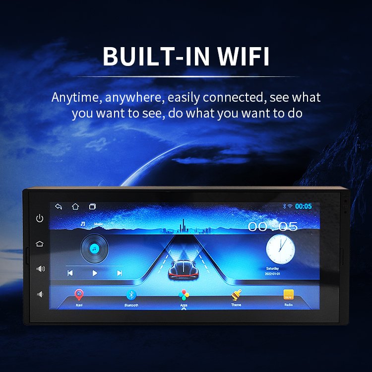 Android Stereo 1G+32G 8.0 system platform MP5/WIFI/BT/Music/GPS capacitive touch resolution 1280*480 IPS 6.86 'Car DVD Player
