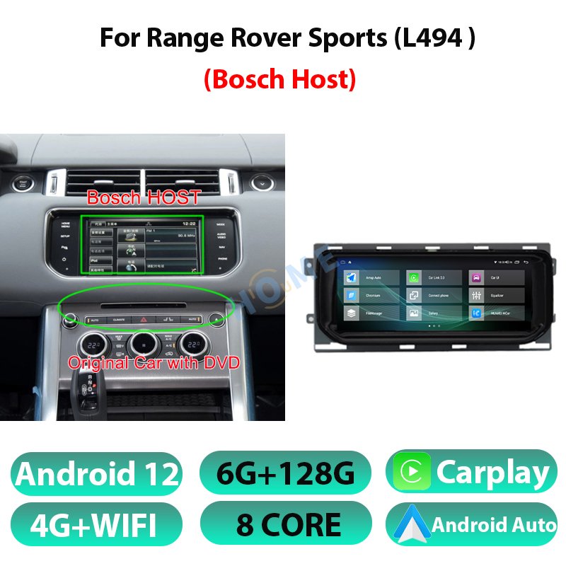 Car dvd radio multimedia Player GPS For Land Rover Range Rover Evoque LRX L538 Vogue L405 Sports L494 DISCOVE Android 12 8+128G
