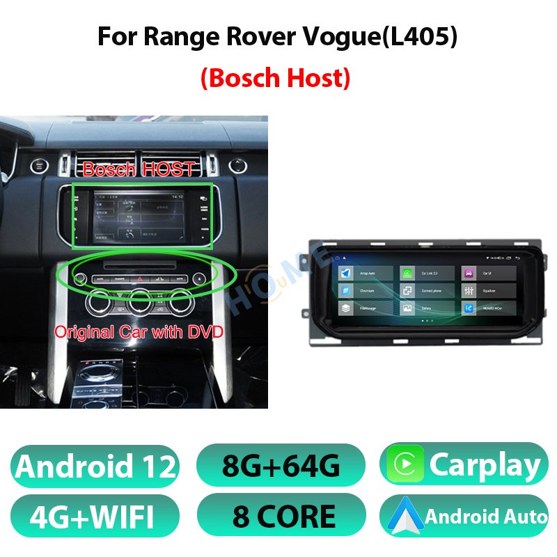 Car dvd radio multimedia Player GPS For Land Rover Range Rover Evoque LRX L538 Vogue L405 Sports L494 DISCOVE Android 12 8+128G