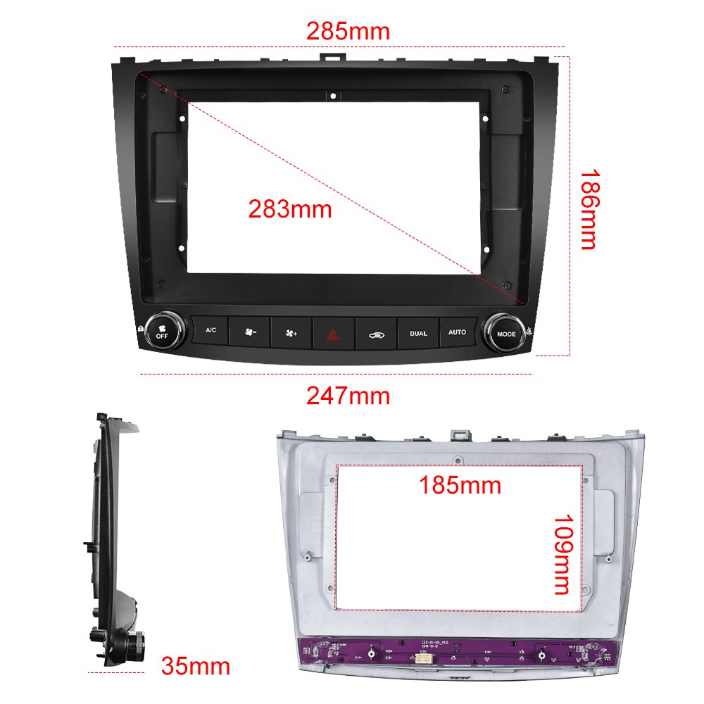 (USA Stock) Podofo 10.1'' Android Car Radio Carplay Android Auto GPS RDS HIFI Support AHD Camera For Lexus IS250 2006-2010