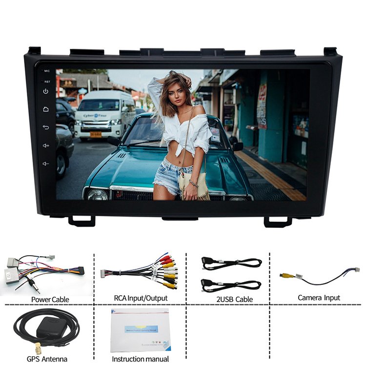 Touch Screen Video Headunit Dvd Carplay Auto Android Car Stereo Player With GPS For Honda Crv 3 2007- 2011