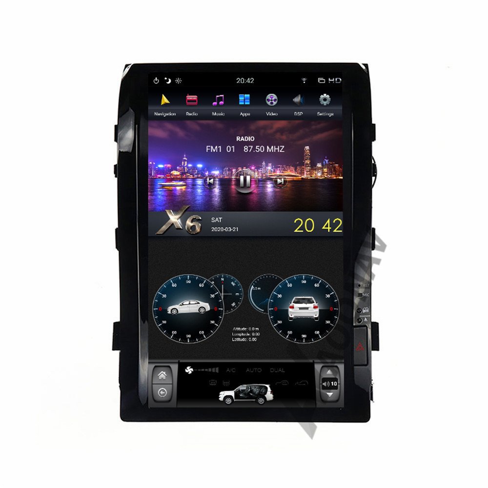 PX6 Vertical Screen 16 inch Car Radio 2 Din GPS Navigation For TOYOTA LAND CRUISER 200 LC200 2007-2015 Audio Multimedia Player