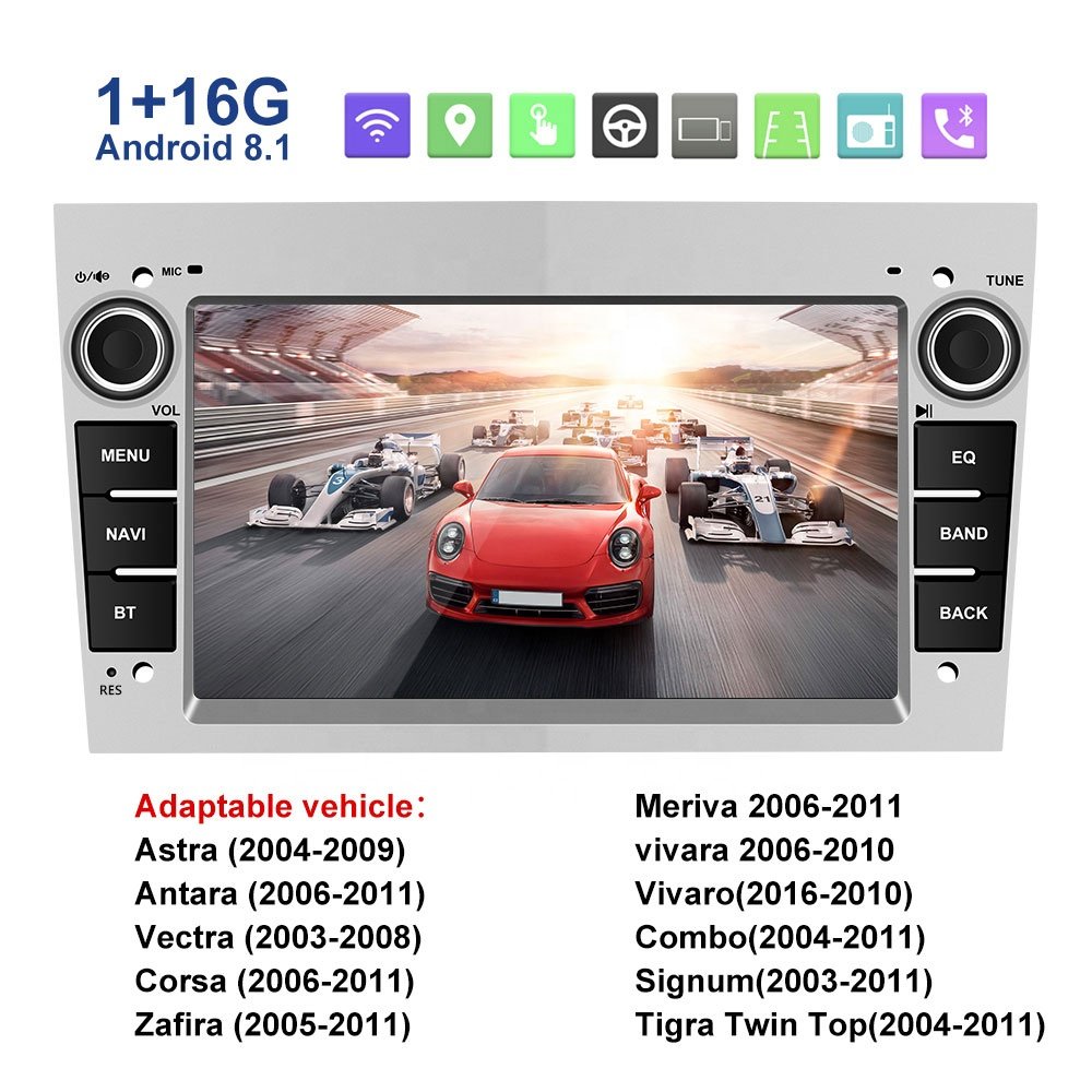 Podofo 2 Din 7" Android 13 Car Radio Video Autoradio GPS Navigation Wifi + CANBUS For Opel/Astra/Antara/Vectra/Corsa/Zafira