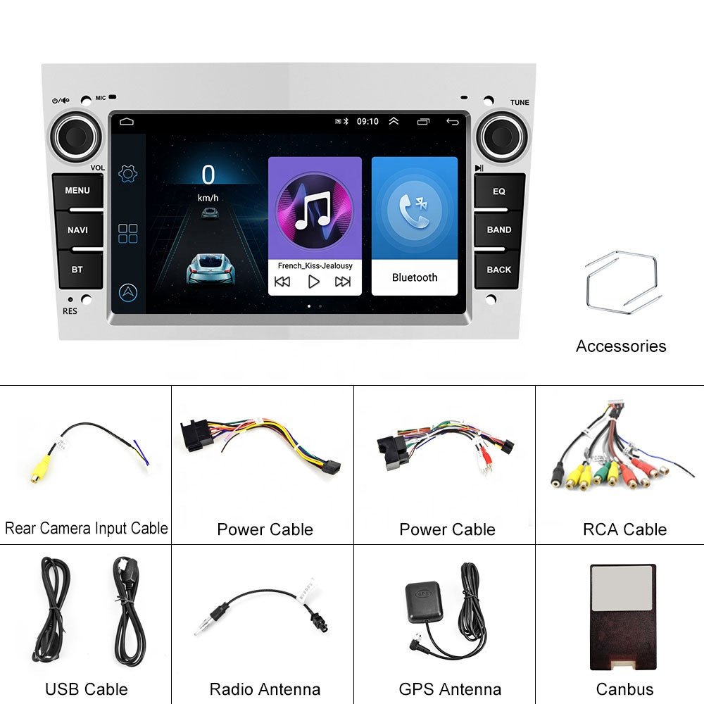 Podofo 2 Din 7" Android 13 Car Radio Video Autoradio GPS Navigation Wifi + CANBUS For Opel/Astra/Antara/Vectra/Corsa/Zafira