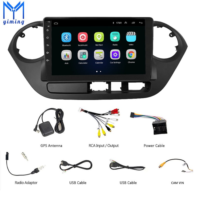 android 10.0 car dvd gps multimedia player For Hyundai i10 2013 2016 navigation radio audio player headunit left