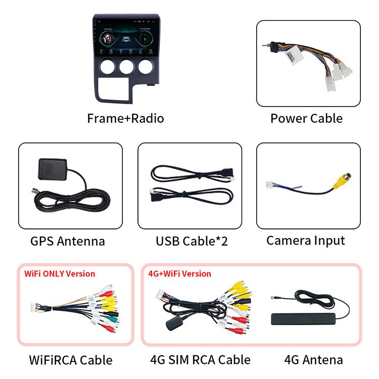 10 Inch Touch Screen Wifi Bluetooth Android Auto Carplay Android Car Radio Multimedia Player For 2019 Toyota Hiace RHD