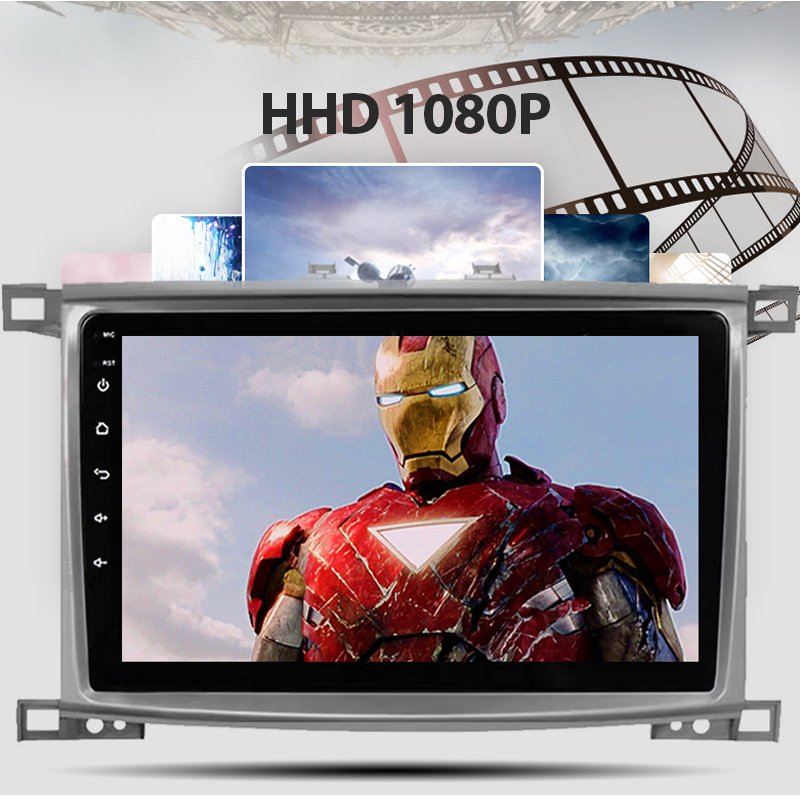 Android Gps Navigation Stereo Dvd Video Player 2 Din 10 Inch Car Radio for Toyota Land Cruiser LC100 2002--2007 Manuel