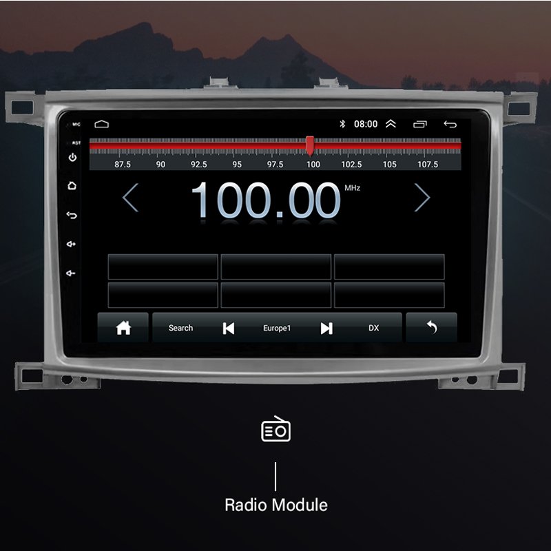 Android Gps Navigation Stereo Dvd Video Player 2 Din 10 Inch Car Radio for Toyota Land Cruiser LC100 2002--2007 Manuel