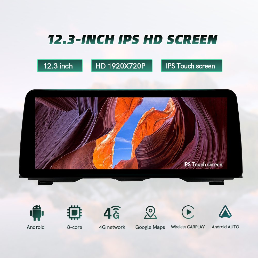 ZLH Android 13 12.3-Inch Touch Screen Carplay Auto Navigation Player For Bmw 5 Series F10 F11 Cic Nbt 2011 - 2017 Gps 4G Radio
