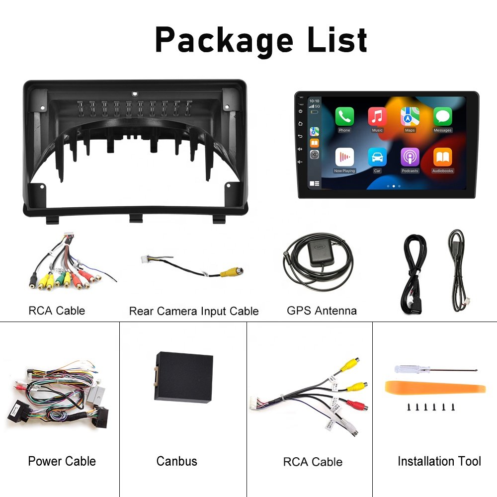 (EU Stock) Podofo 9 Inch Android Car Radio Carplay Android Auto GPS Support AHD Camera For Opel Antara 2008-2012