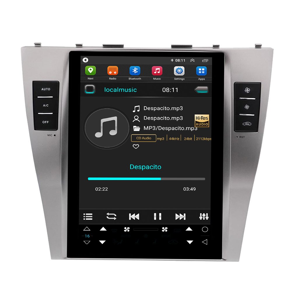 2 din Android gps car radio For Toyota Camry 2008 2009 2010 2011 wireless touch vertical screen rear cameras multimedia player