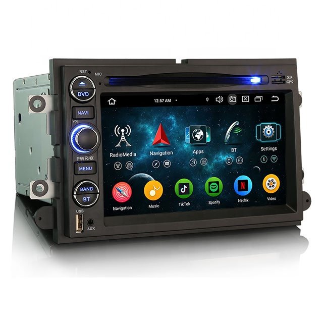 Erisin ES6752F Android 13 Octa-Core Car Dvd Player For Ford F150 Escape GPS BT 5.0 Multimedia Car Stereo Carplay