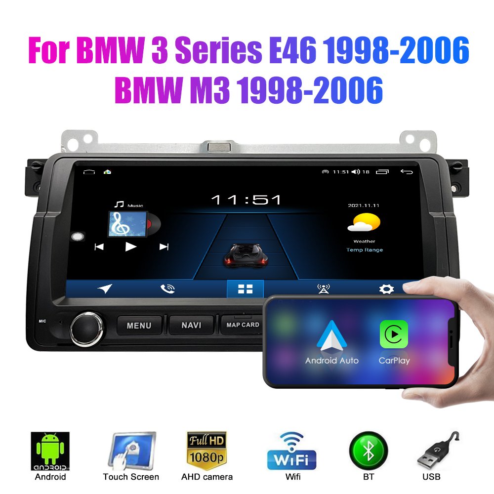 2 Din Android Car Radio For BMW 3 Series E46 1998-2006 Car Stereo Automotive Multimedia Video DVD Player GPS Navigation Carplay