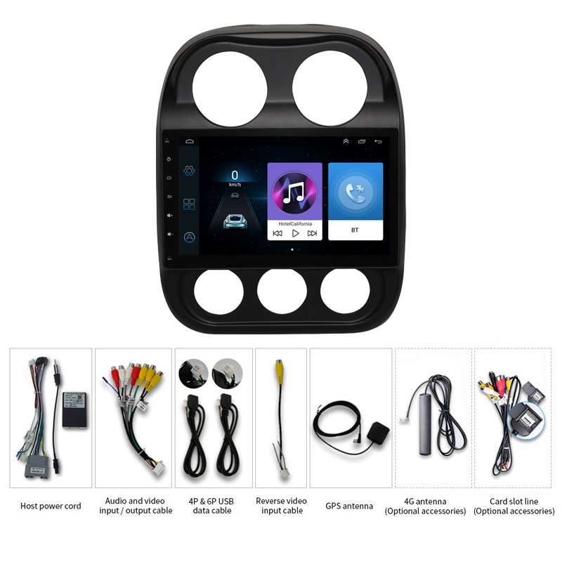 HD multimedia 10.1 inch car audio android navigation WIFI BT Car DVD player for Jeep Compass Patriot 2010-2016