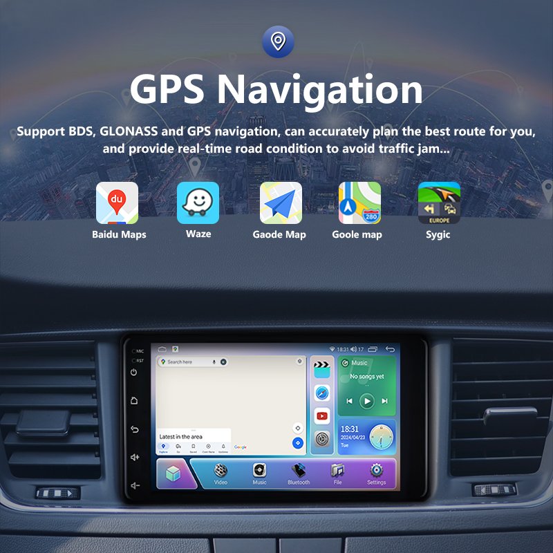 Factory N5 32GB 7 Inch Universal Android Car Radio Touch Screen Mp5 DVD Multimedia Player Wireless Carplay Auto GPS for Toyota