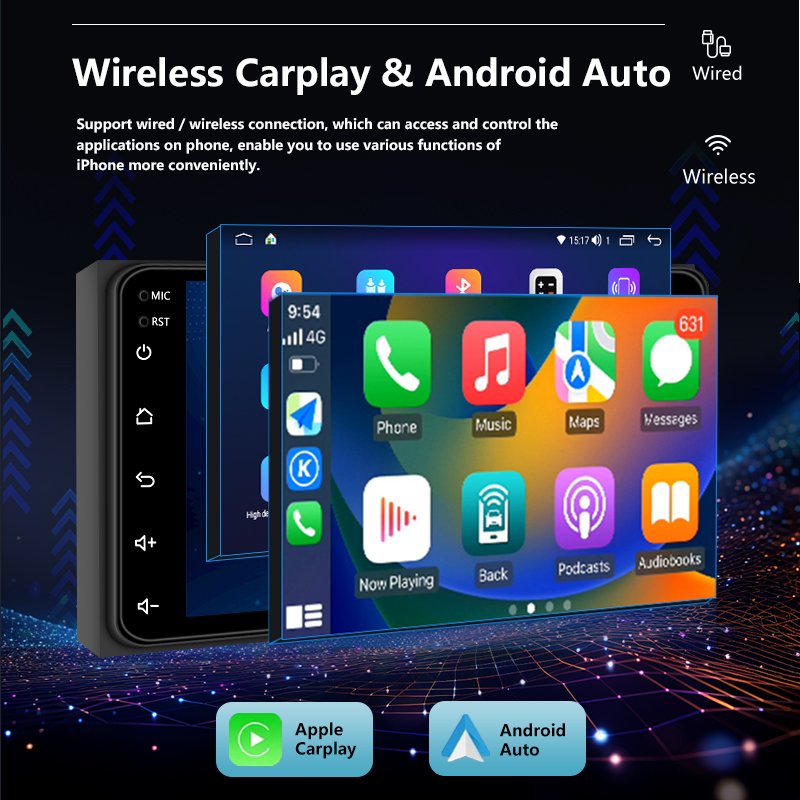 Factory N5 32GB 7 Inch Universal Android Car Radio Touch Screen Mp5 DVD Multimedia Player Wireless Carplay Auto GPS for Toyota