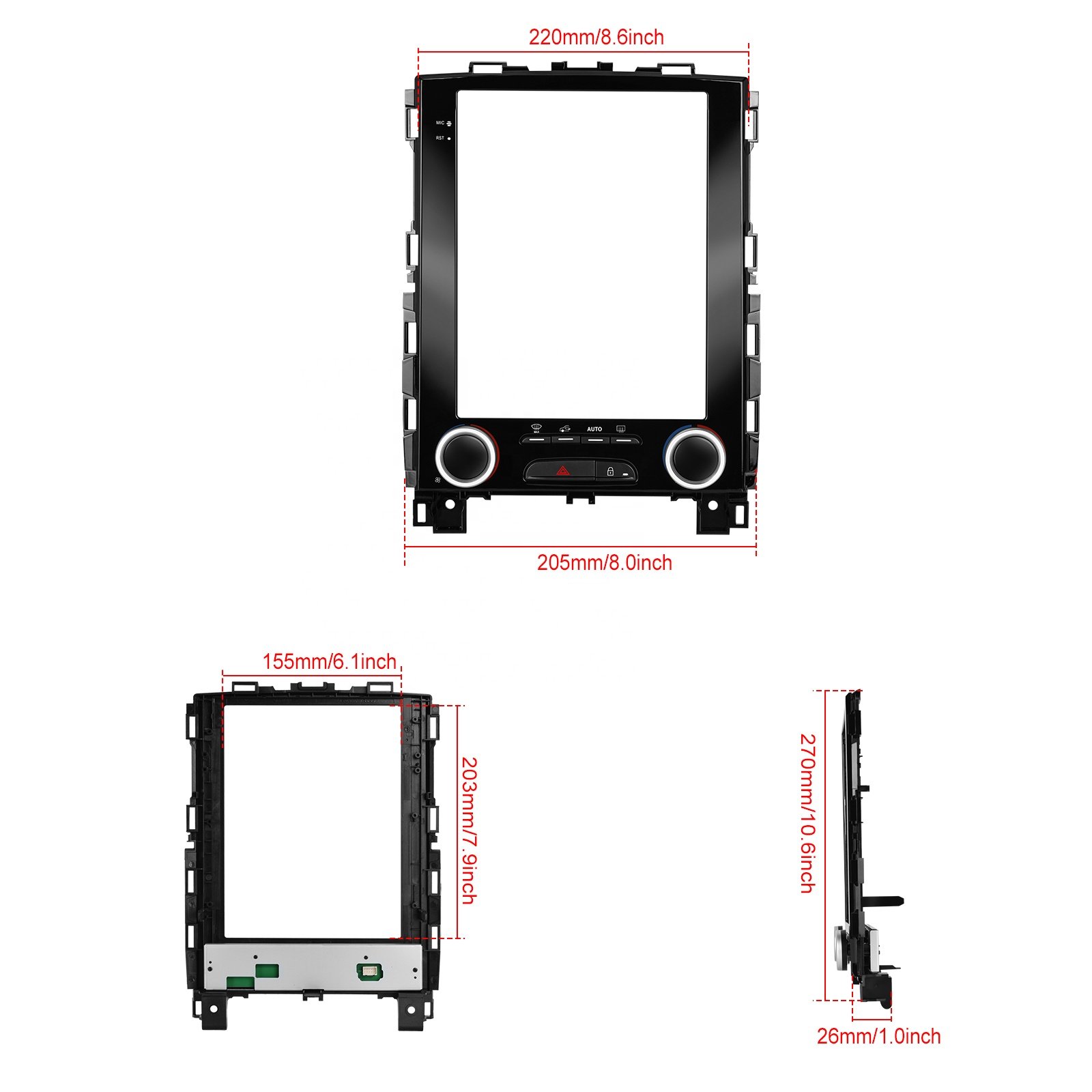 Podofo 9.7" Android Car Stereo Car Radio For Renault Megane 2018-2021 Wireless Carplay Android Auto GPS Wifi Hifi FM RDS