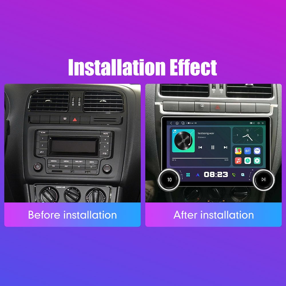 11.8Inch 2Din Android Car Radio For VW Polo 2008-2019 2K QLED Screen Car Stereo Car DVD Player Carplay Android Auto