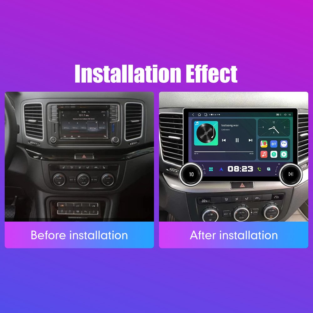 11.8Inch 2Din Android Car Radio For VW Sharan 2012-2018 2K QLED Screen Car Stereo Car DVD Player Carplay Android Auto
