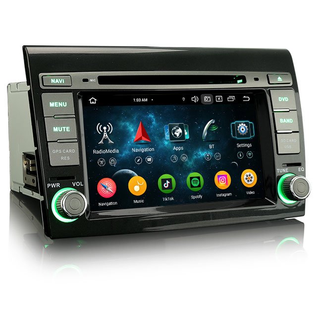 EU stock Erisin ES6771F Auto Carplay 7" Android 13 Car gps Radio For Fiat Bravo Multimedia Video Car Dvd Player