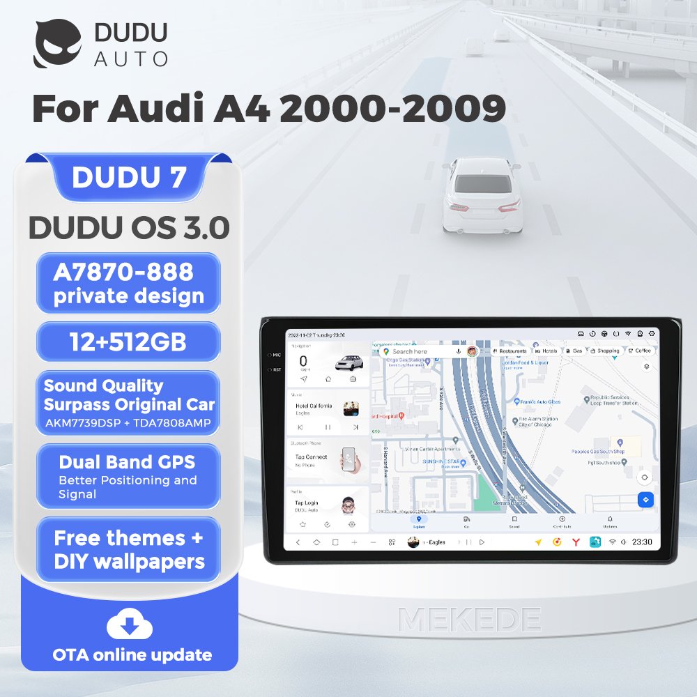DUDUAUTO DUDU7 A7870 Car Radio Player For Audi A4 II 2 B6 III 3 B7 2000-2009 S4 2002-2008 RS4 2005-2009