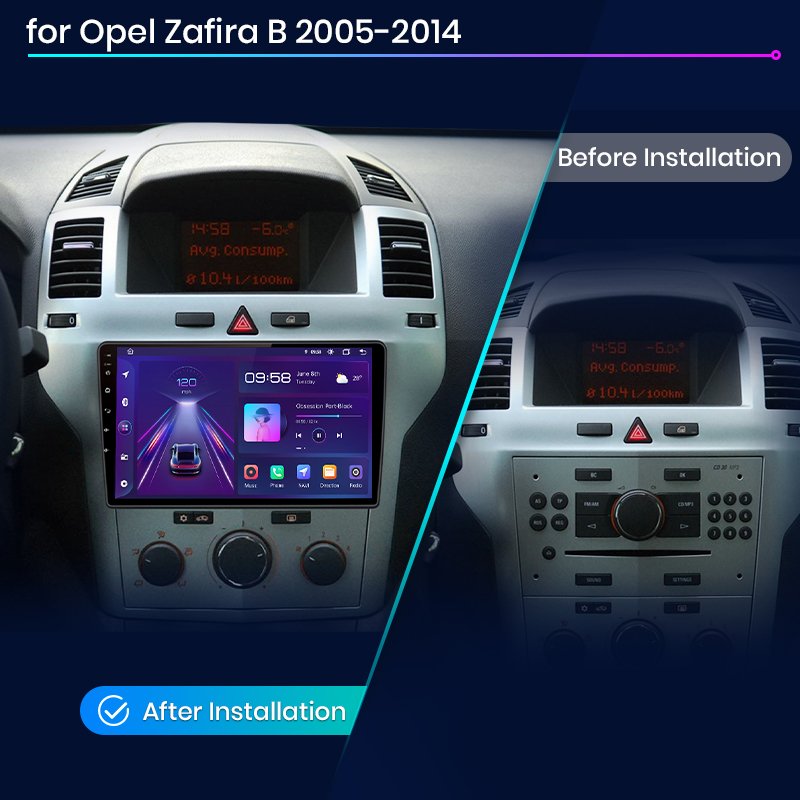 JUnsun Car Radio For Opel Zafira B Astra H Navigation GPS CarPlay Car DVD Player For Opel Zafira B Astra H 2005-2014 Head Unit