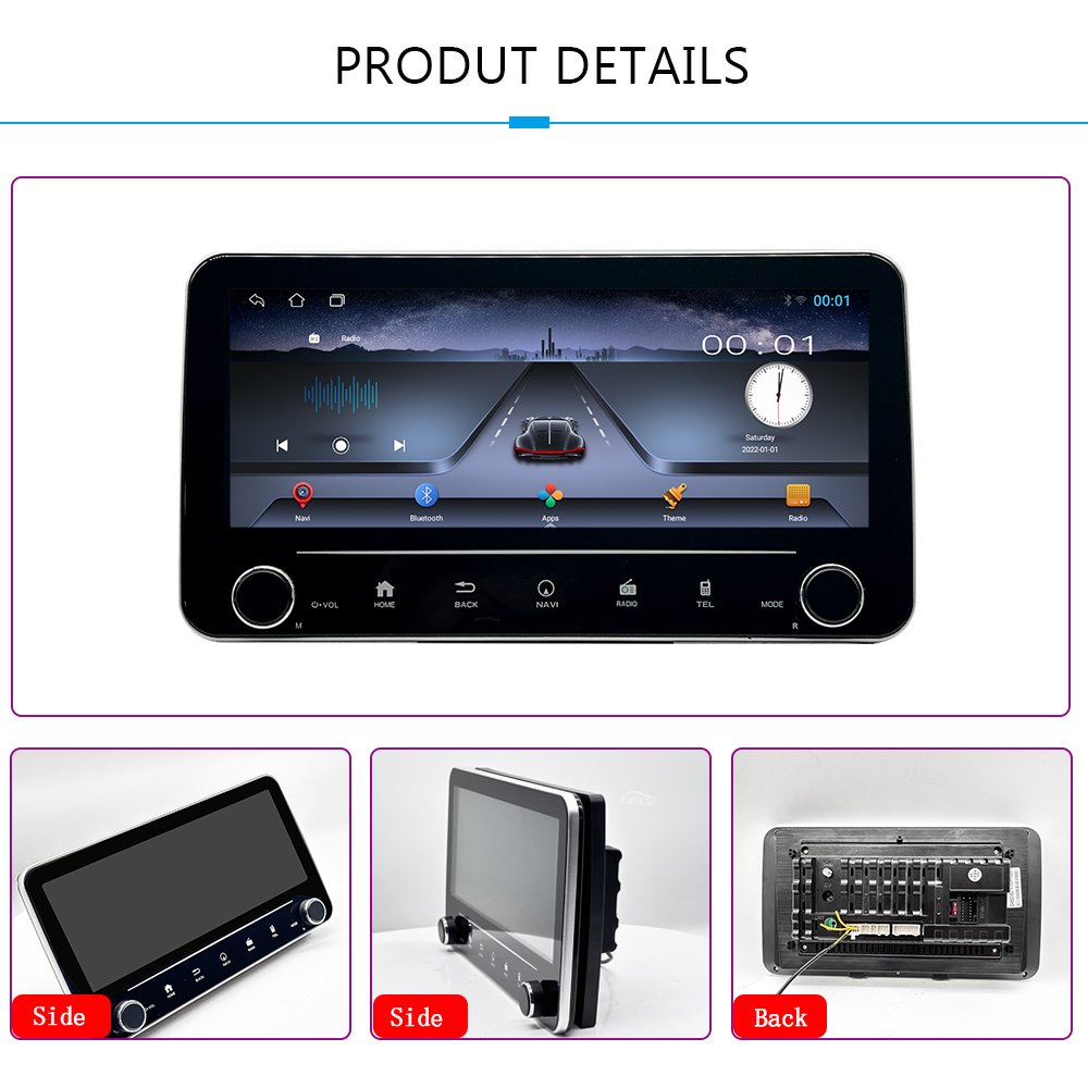 10.25inch 2.5D screen Android universal car dvd video radio player with good factory price match 9" 10" all frame