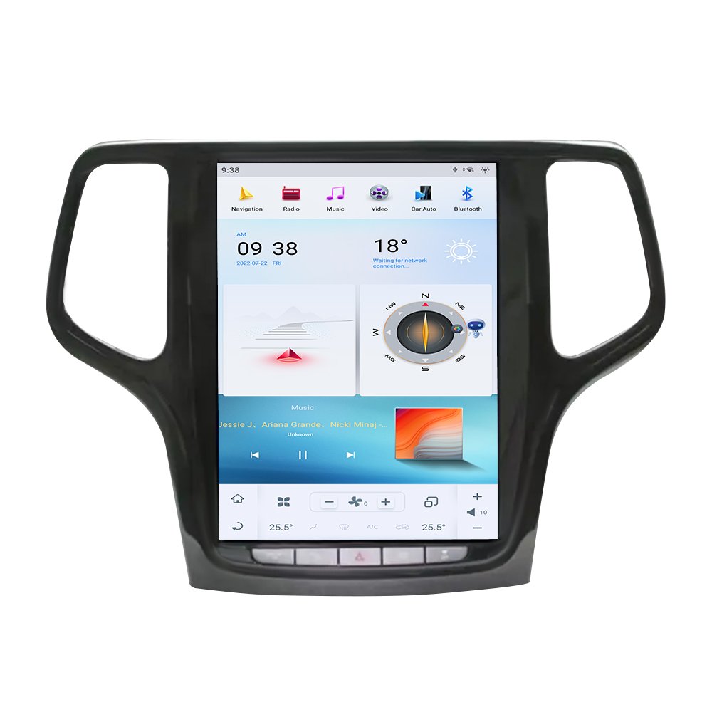 10.4inch Ts Series Android System Screen Car Radio For Tesla Style Jeep Grand Cherokee 2014 - 2019 BT Car DVD Player With BT GPS