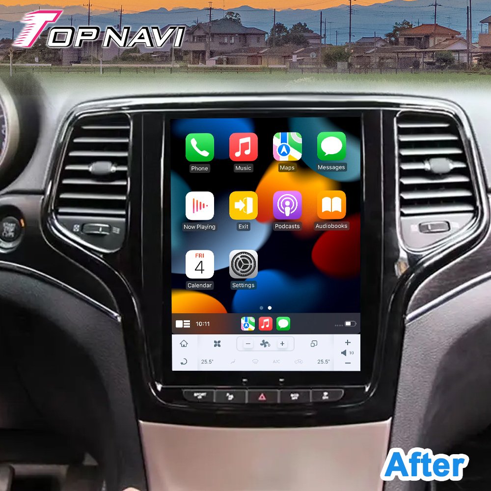10.4inch Ts Series Android System Screen Car Radio For Tesla Style Jeep Grand Cherokee 2014 - 2019 BT Car DVD Player With BT GPS